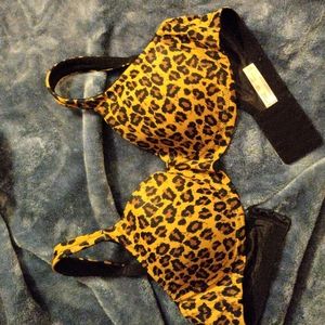 Leopard padded bra